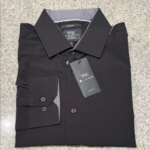 WRK Men's Classic Black Dress Shirt